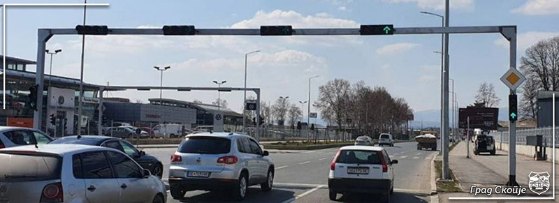 Пуштени во функција нови портални семафори на крстосница меѓу булевар Босна и Херцеговина и улица Лазар Трповски
