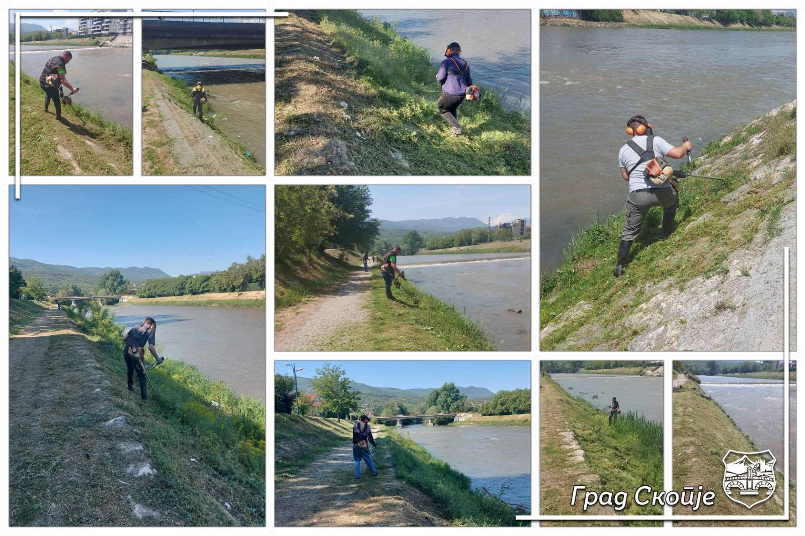 Filloi pastrimi i bregut të lumit Vardar